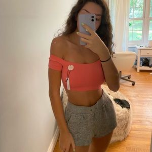 Seamless off the shoulder bandeau top